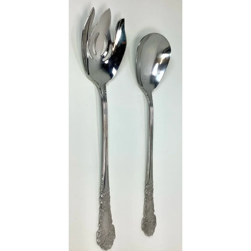 Rare Reed & Barton 18/10 Stainless‎ Casserole Spoon & Fork 12